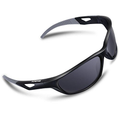 Wraparound Performance Sports Sunglasses – Black Frame / Smoke Lens