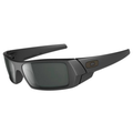 High-Wrap Rectangular Sports Sunglasses – Matte Black / Grey Lens