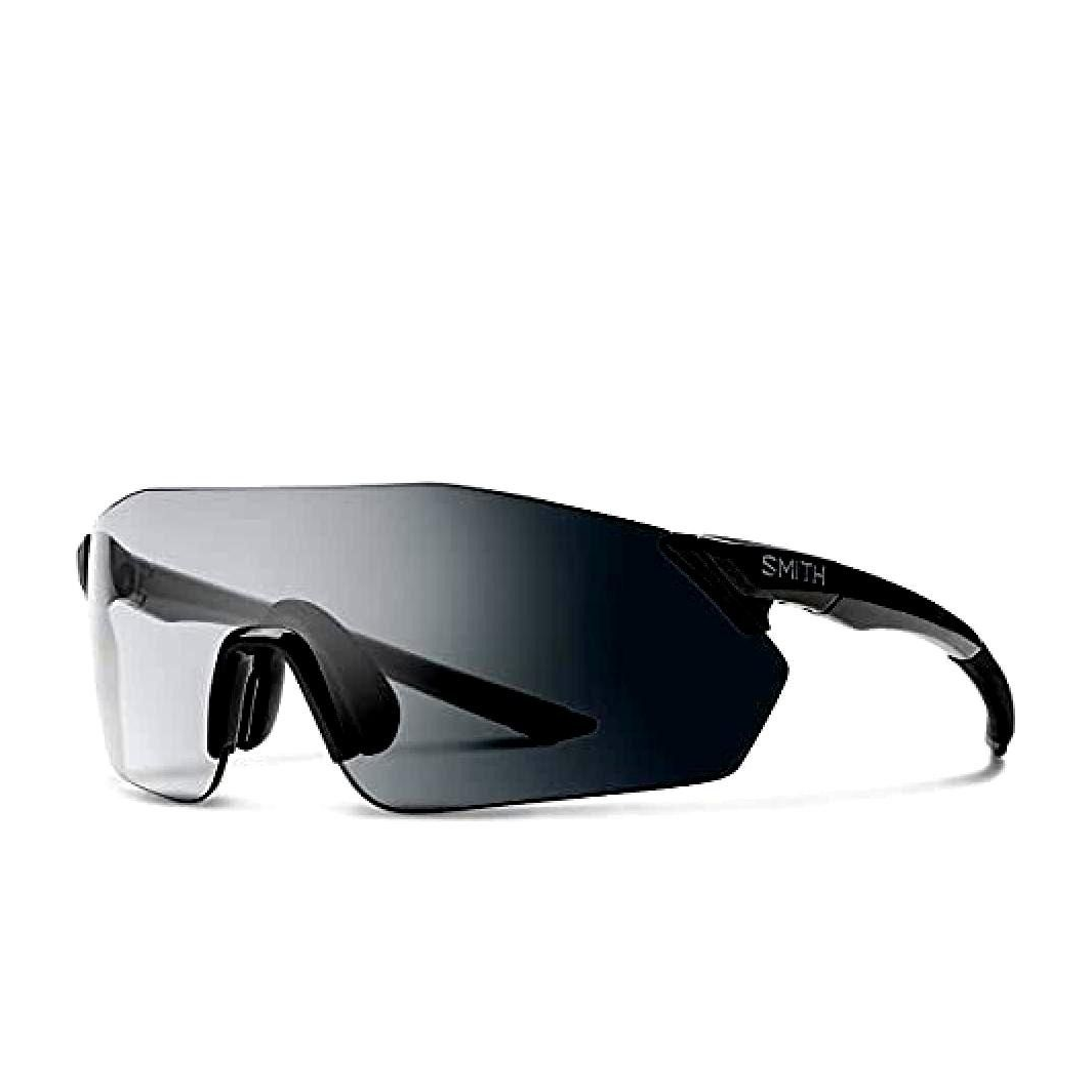 Photochromic Split-Frame Shield Sports Sunglasses – Black / Clear-to-Gray Lens